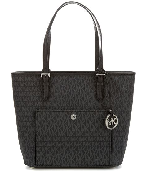 michael kors jet set signature tote black|michael kors large open tote.